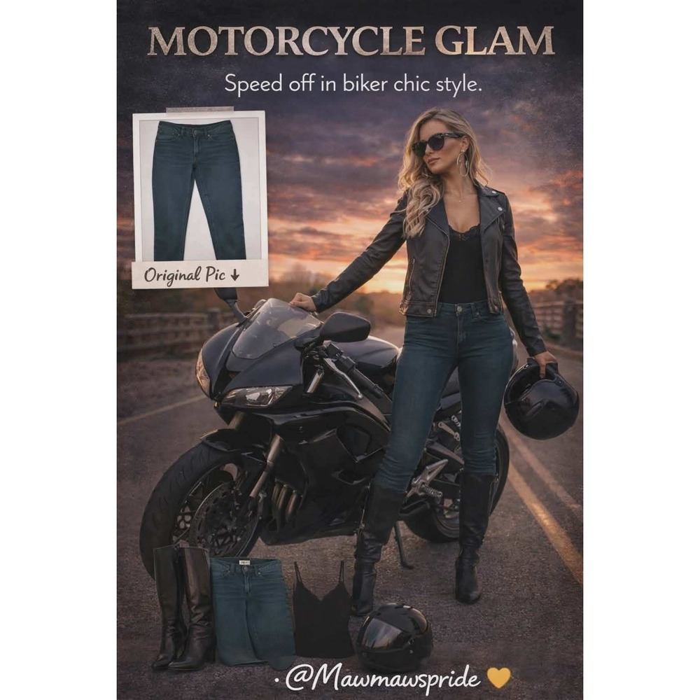 GLAM CHIC BIKER STYLE TO WESTERN Rock Republic Womens Skinny Jeans Size 4